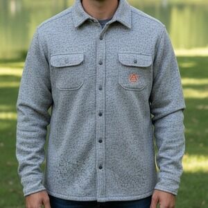 Rivalry Threads Auburn Tigers Fleece Button Up Shirt‎ Men's 2XL Gray
